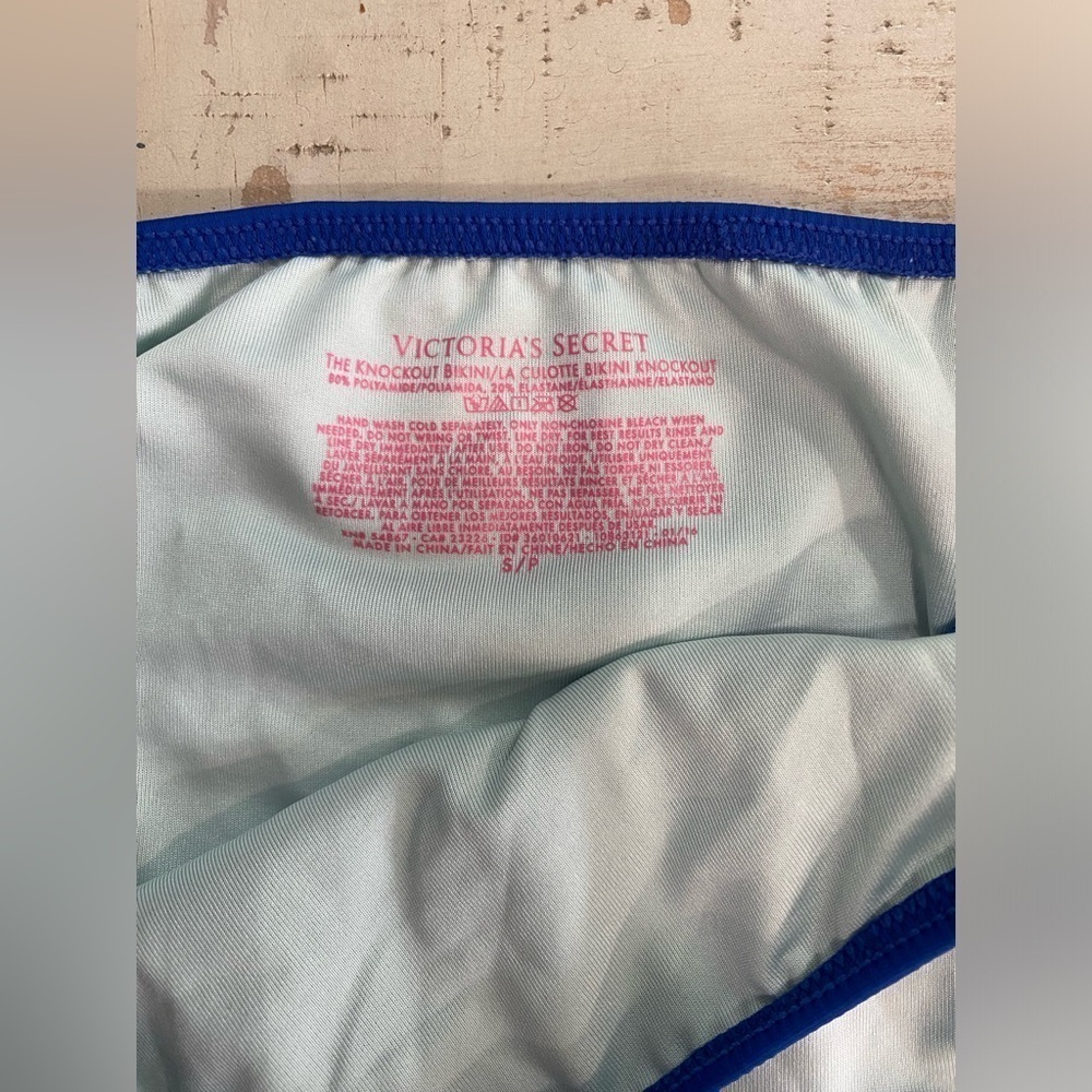 VS Knockout Bikini Blue Bathing Suit Bottom - Picture 3 of 5